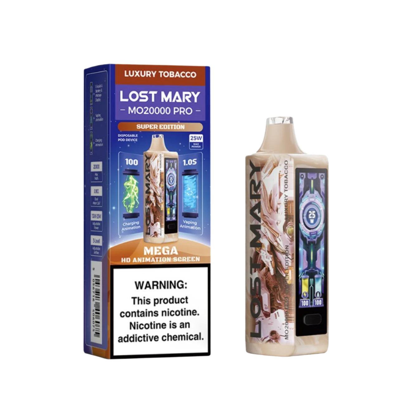 Luxury Tobacco Lost Mary MO20000 Pro - Black Coral