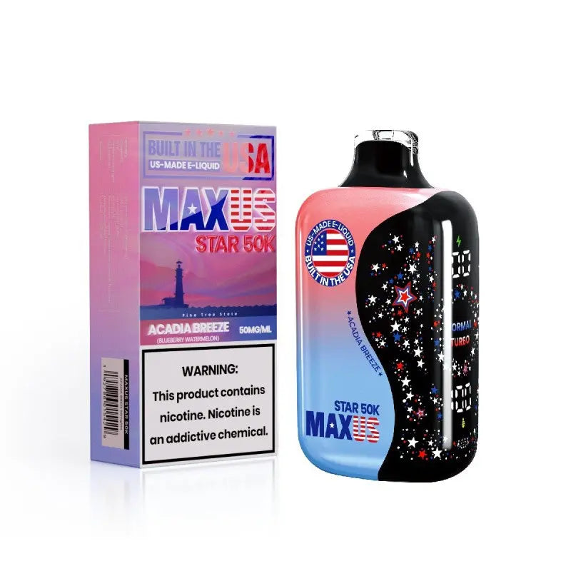 Maxus Star 50K Acadia Breeze Disposable Vape - Black Coral