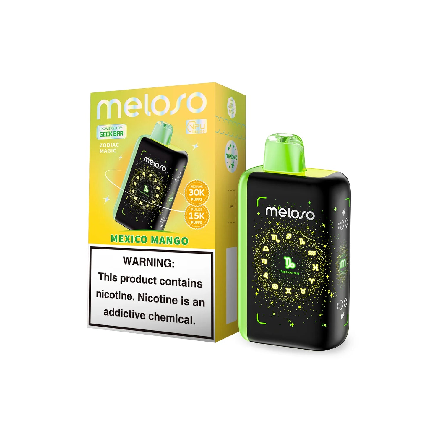 Meloso 30000 Mexico Mango Disposable Vape - Black Coral