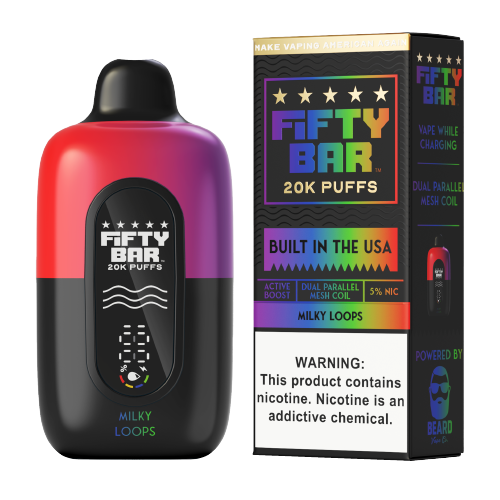 Milky Loops Fifty Bar 20K - Black Coral