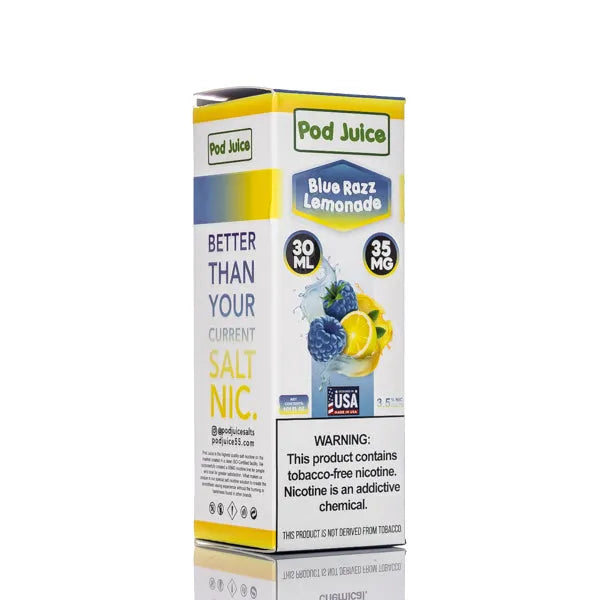 Pod Juice Salt - Blue Razz Lemonade - 30ml - Black Coral