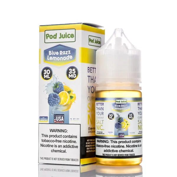 Pod Juice Salt - Blue Razz Lemonade - 30ml - Black Coral