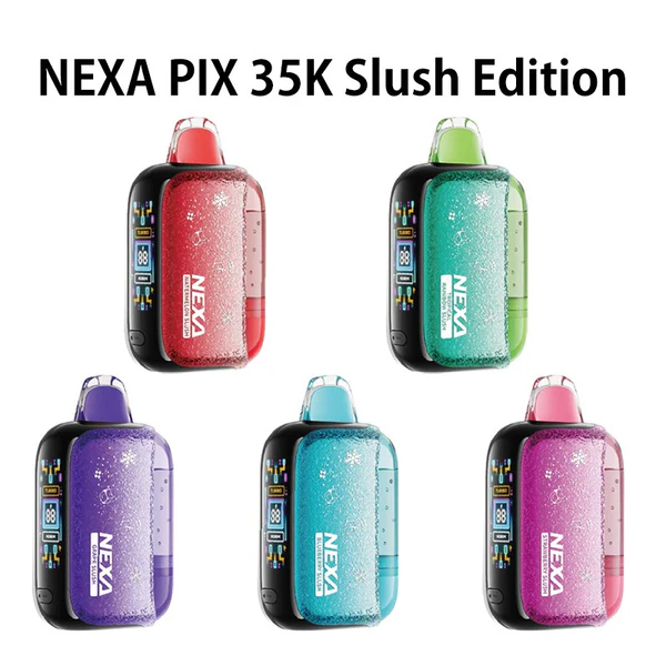 Nexa Pix Slush 35K Tropical Rainbow Slush Disposable Vape - Black Coral