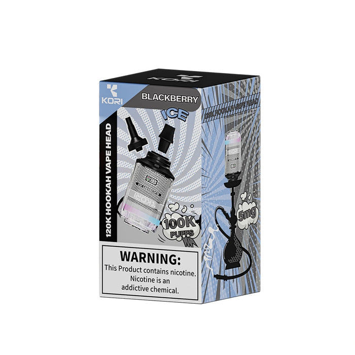 KORI E-Hookah Head 100K 2-in-1 Disposable E-Hookah - Black Coral
