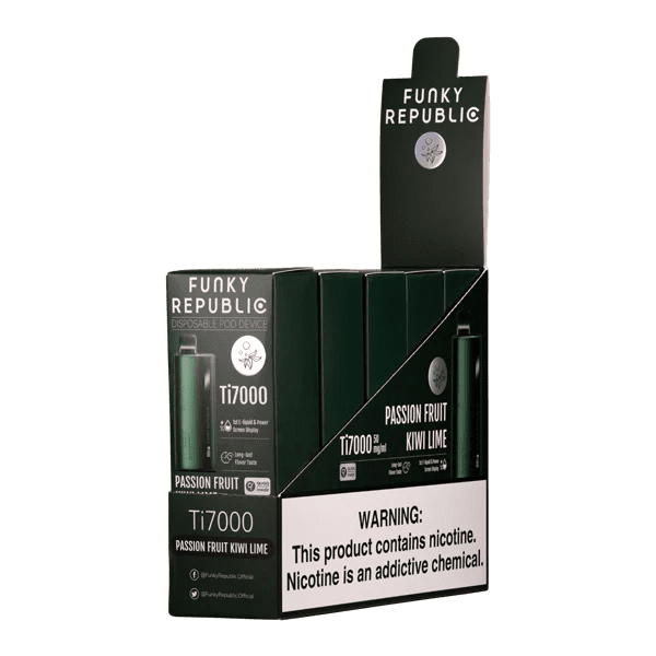 Passion Fruit Kiwi Lime Funky Lands Ti7000 - Black Coral