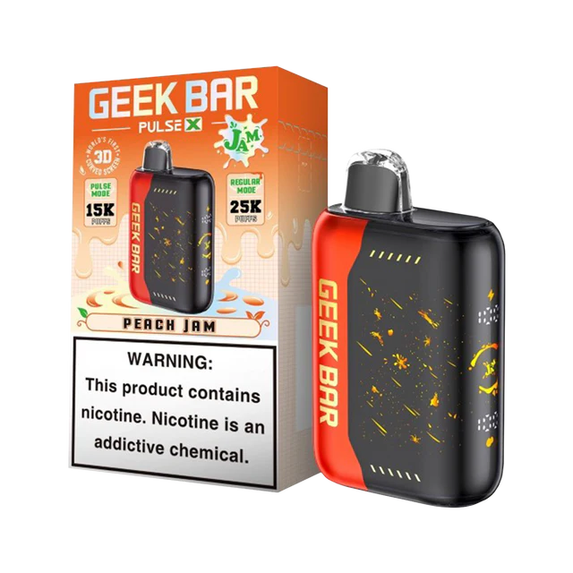 Peach Jam Geek Bar Pulse X 25000 - Black Coral