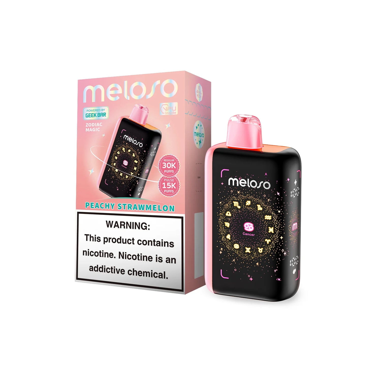 Peachy Strawmelon Meloso Bar 30000 - Black Coral