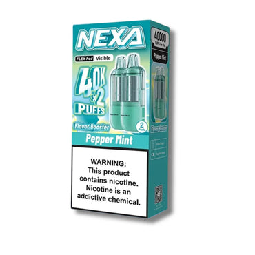 Nexa Flex 40K Pod Pepper Mint Disposable Vape Visible Edition - Black Coral