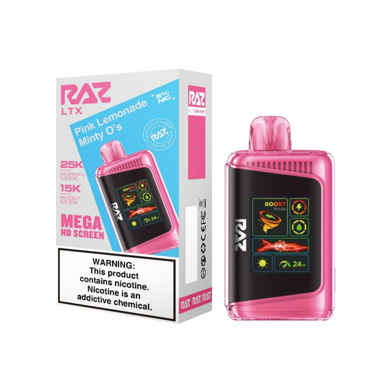 Pink Lemonade Minty O's Raz LTX 25K - Black Coral