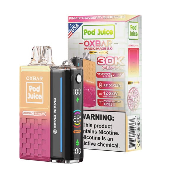Pink Strawberry Shortcake Oxbar Magic Maze 2.0 Pod Juice 30K - Black Coral