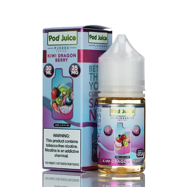 Pod Juice Salt PJ5000 - Kiwi Dragon Berry - 30ml - Black Coral