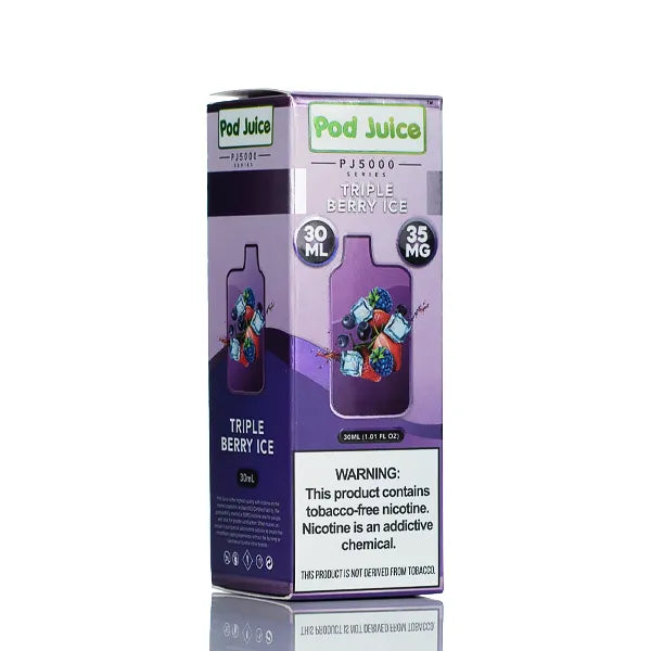 Pod Juice Salt PJ5000 - Triple Berry Ice - 30ml - Black Coral