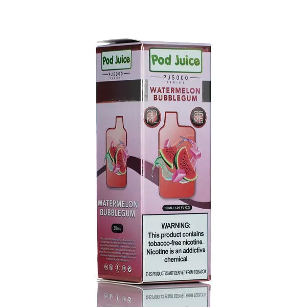 Pod Juice Salt PJ5000 - Watermelon Bubblegum - 30ml - Black Coral
