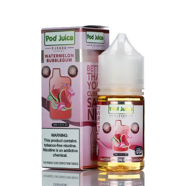 Pod Juice Salt PJ5000 - Watermelon Bubblegum - 30ml - Black Coral