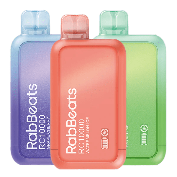 3X Value Pack Rabbeats RC10000 Disposable Vape - Black Coral