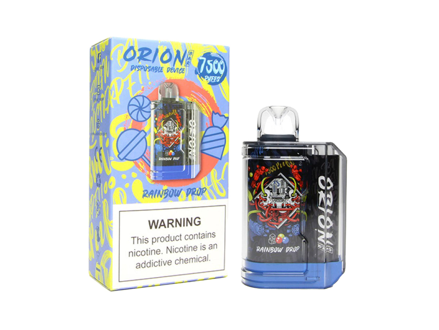 Rainbow Drop Lost Vape Orion Bar 7500 - Black Coral