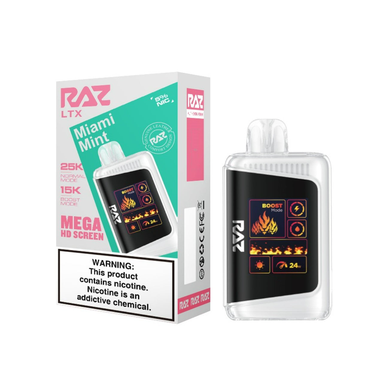 Raz LTX 25K Miami Mint Disposable Vape - Black Coral