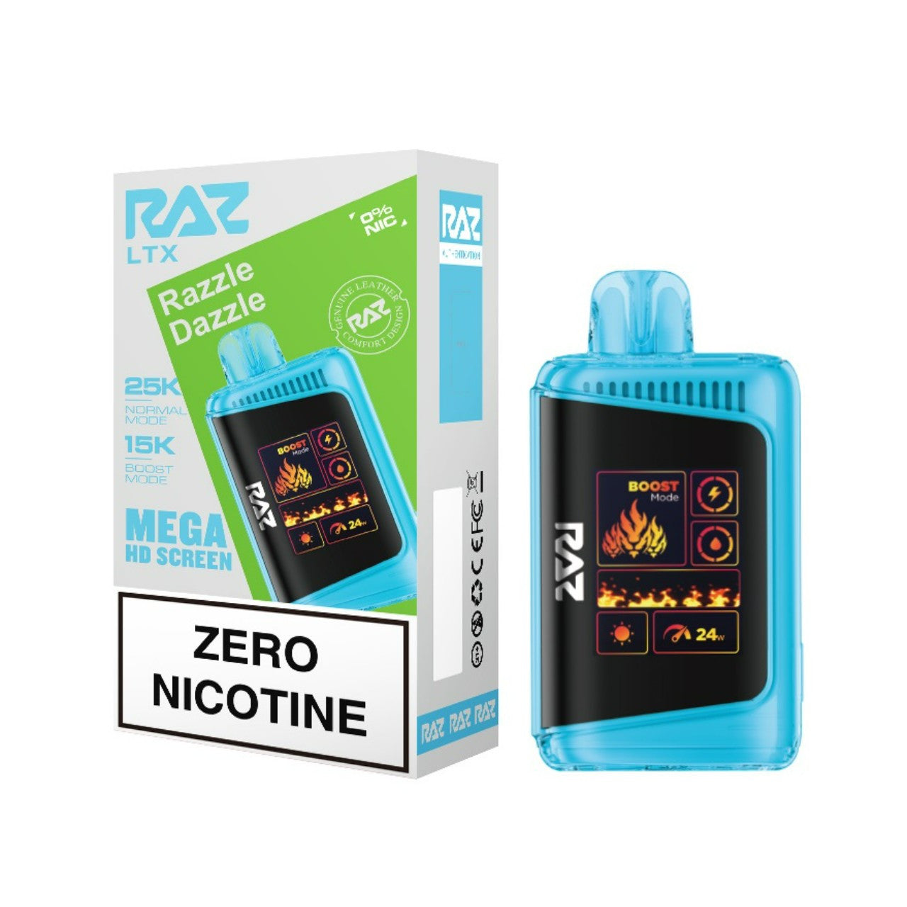 Razzle Dazzle (Zero Nicotine) Raz LTX 25K - Black Coral