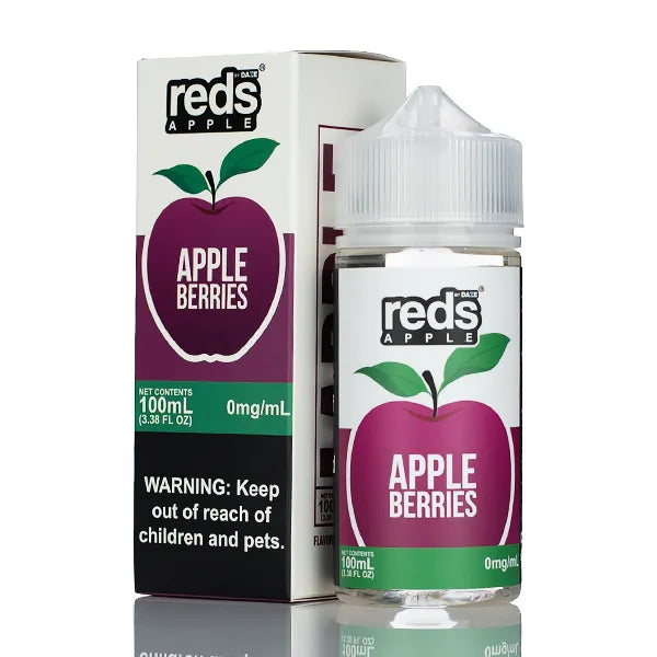 7 Daze Reds Apple - No Nicotine Vape Juice - 100ml - Black Coral