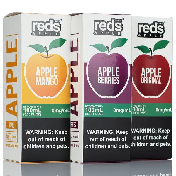 7 Daze Reds Apple - No Nicotine Vape Juice - 100ml - Black Coral