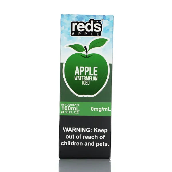 7 Daze Reds Apple ICED - No Nicotine Vape Juice - 100ml - Black Coral