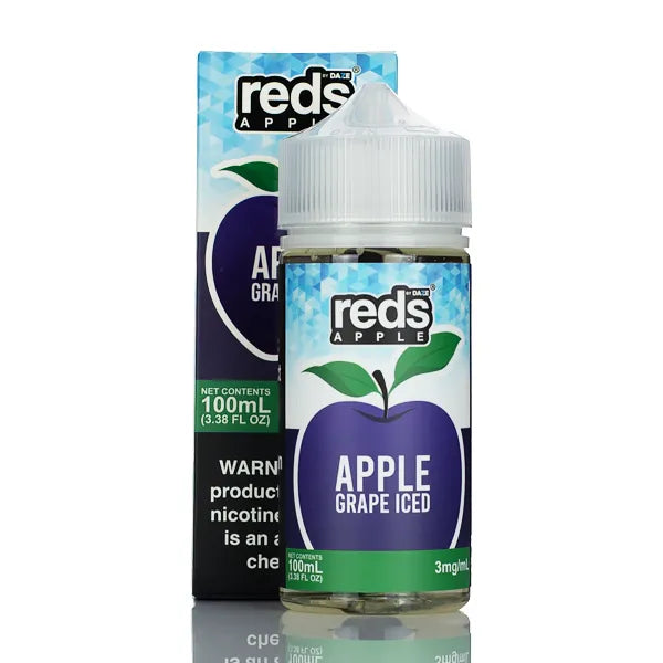 7 Daze - Reds Apple ICED eJuice Grape - 100ml - Black Coral