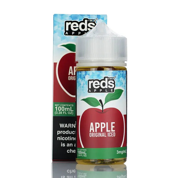7 Daze - Reds Apple ICED eJuice - 100ml - Black Coral