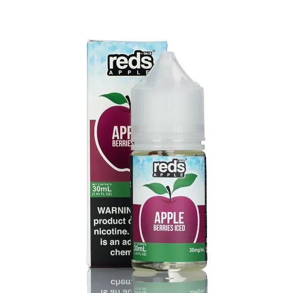 7 Daze Salt Series - Reds Apple Berries Iced- 30ml - Black Coral