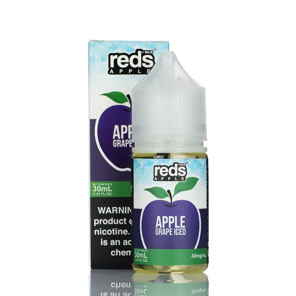 7 Daze Salt Series - Reds Apple Grape Iced- 30ml - Black Coral