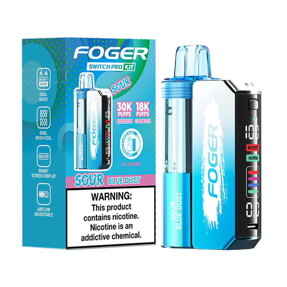 Sour Blue Dust Foger Switch Pro 30K Kit - Black Coral