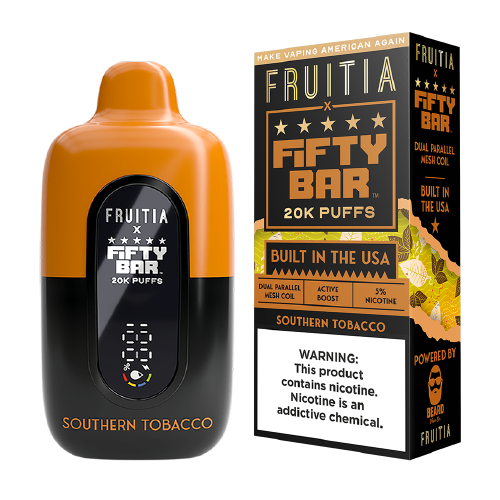 Southern Tobacco Fruitia x Fifty Bar 20K - Black Coral