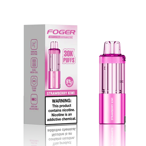 Strawberry Kiwi Foger Switch Pro 30K Pod - Black Coral