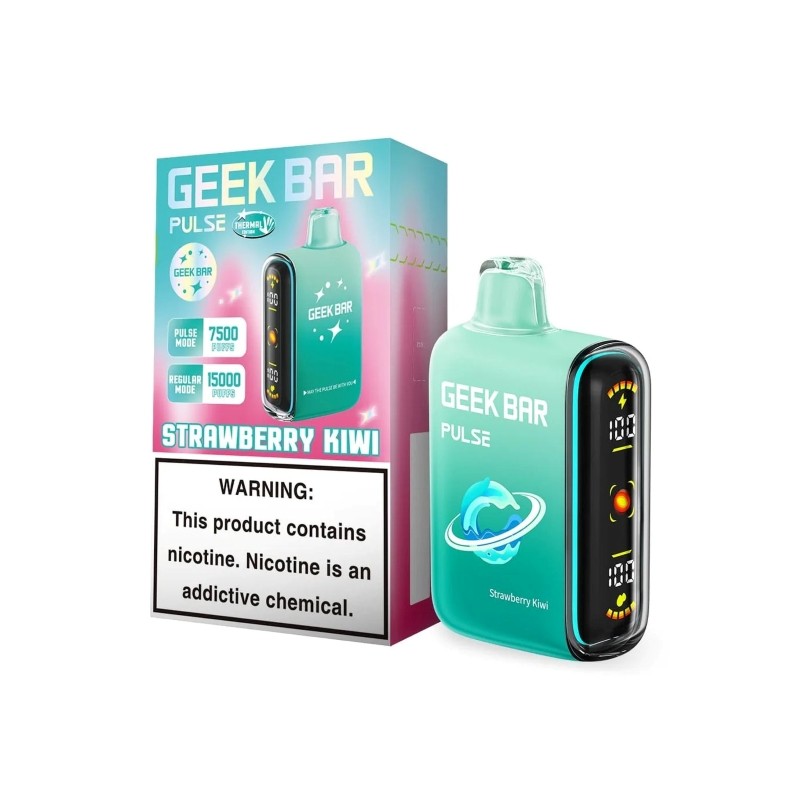 Strawberry Kiwi Geek Bar Pulse 15000 Thermal Edition - Black Coral