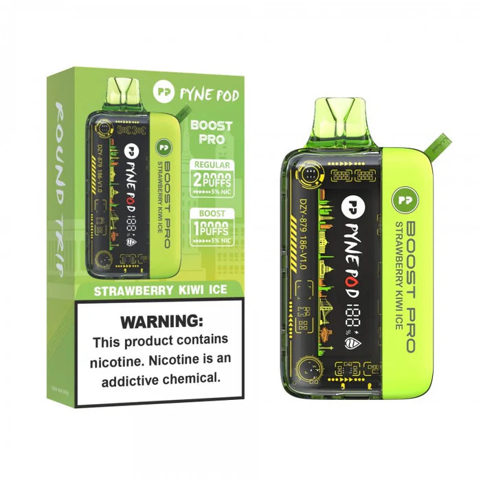 Strawberry Kiwi Ice Pyne Pod Boost Pro 20000 - Black Coral