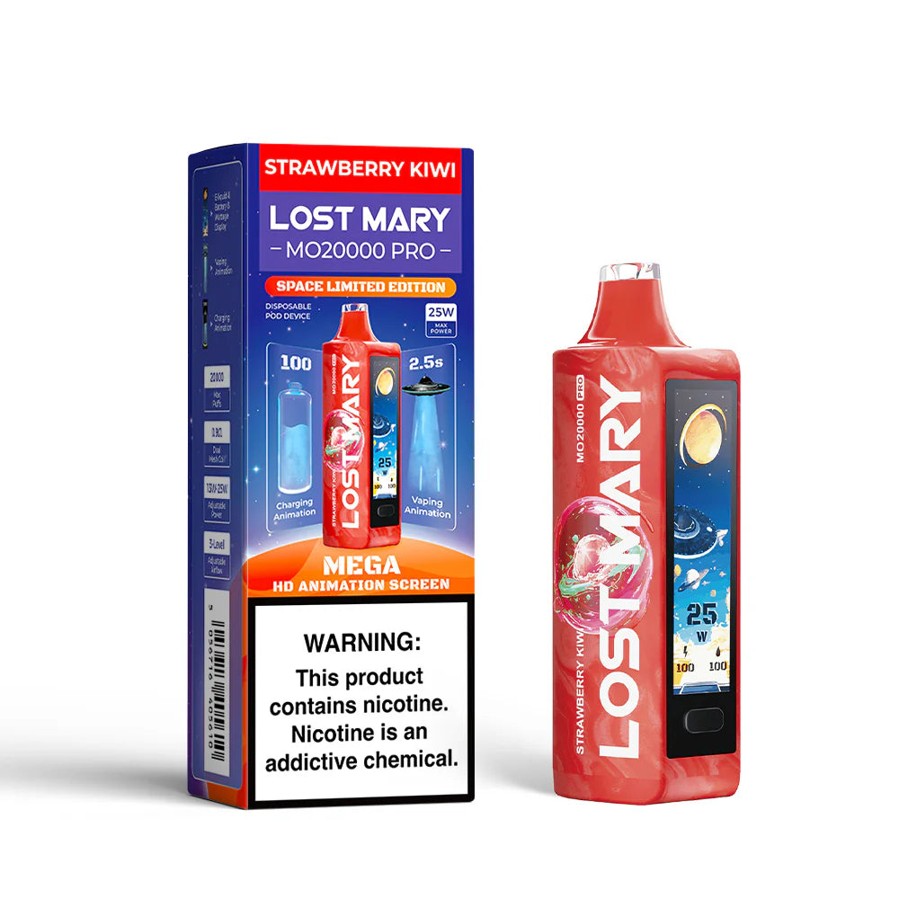 Lost Mary MO20000 Pro Strawberry Kiwi Disposable Vape - Black Coral