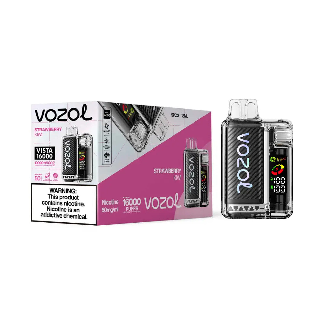 Strawberry Kiwi Vozol Vista 16000 - Black Coral