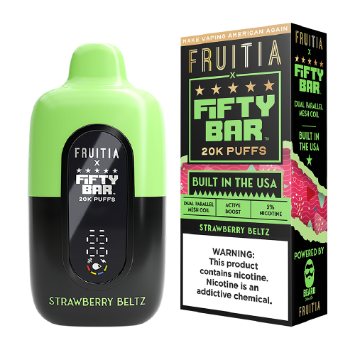 Strawberry Beltz Fruitia x Fifty Bar 20K - Black Coral