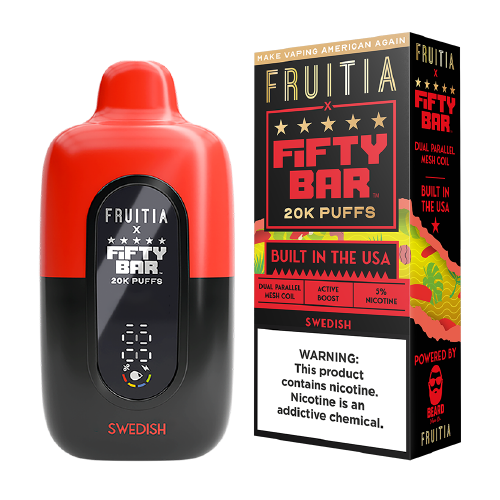 Swedish Fruitia x Fifty Bar 20K - Black Coral