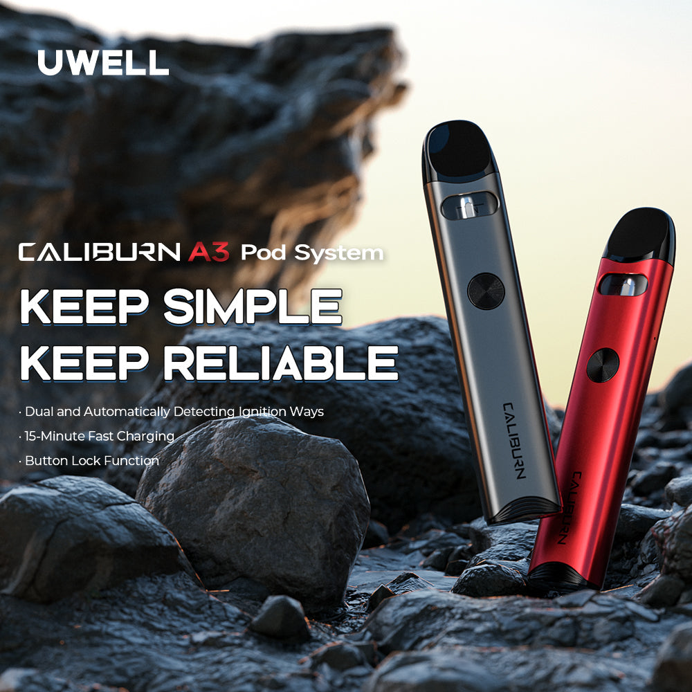 Caliburn A3 15w Pod System - Black Coral