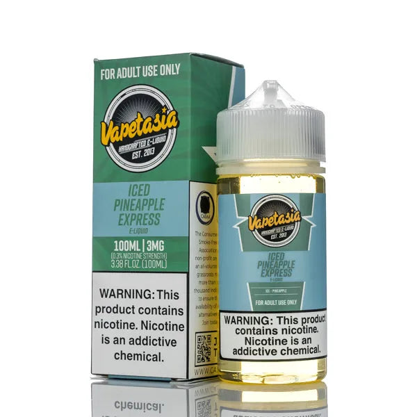 Vapetasia - ICED Pineapple Express - 100ml - Black Coral