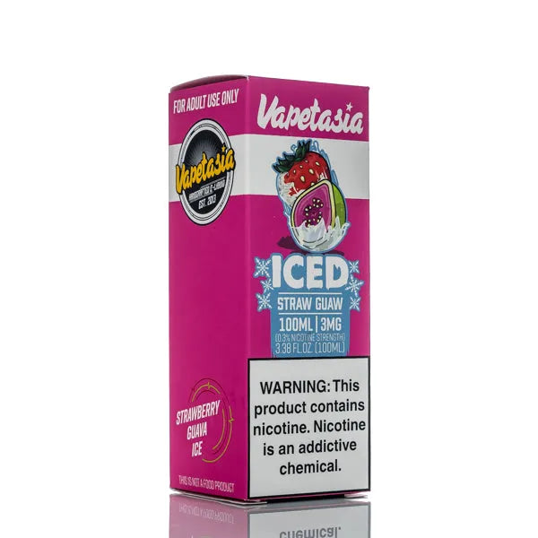 Vapetasia - ICED Straw Guaw - 100ml - Black Coral
