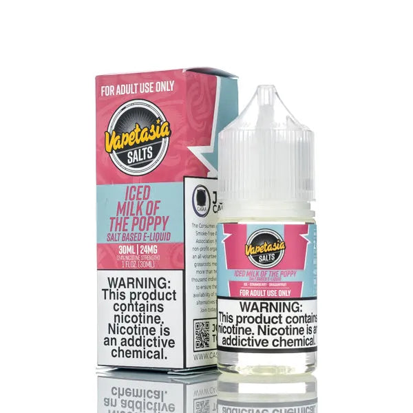 Vapetasia E-Juice Salts - ICED Milk Of The Poppy - 30ml - Black Coral