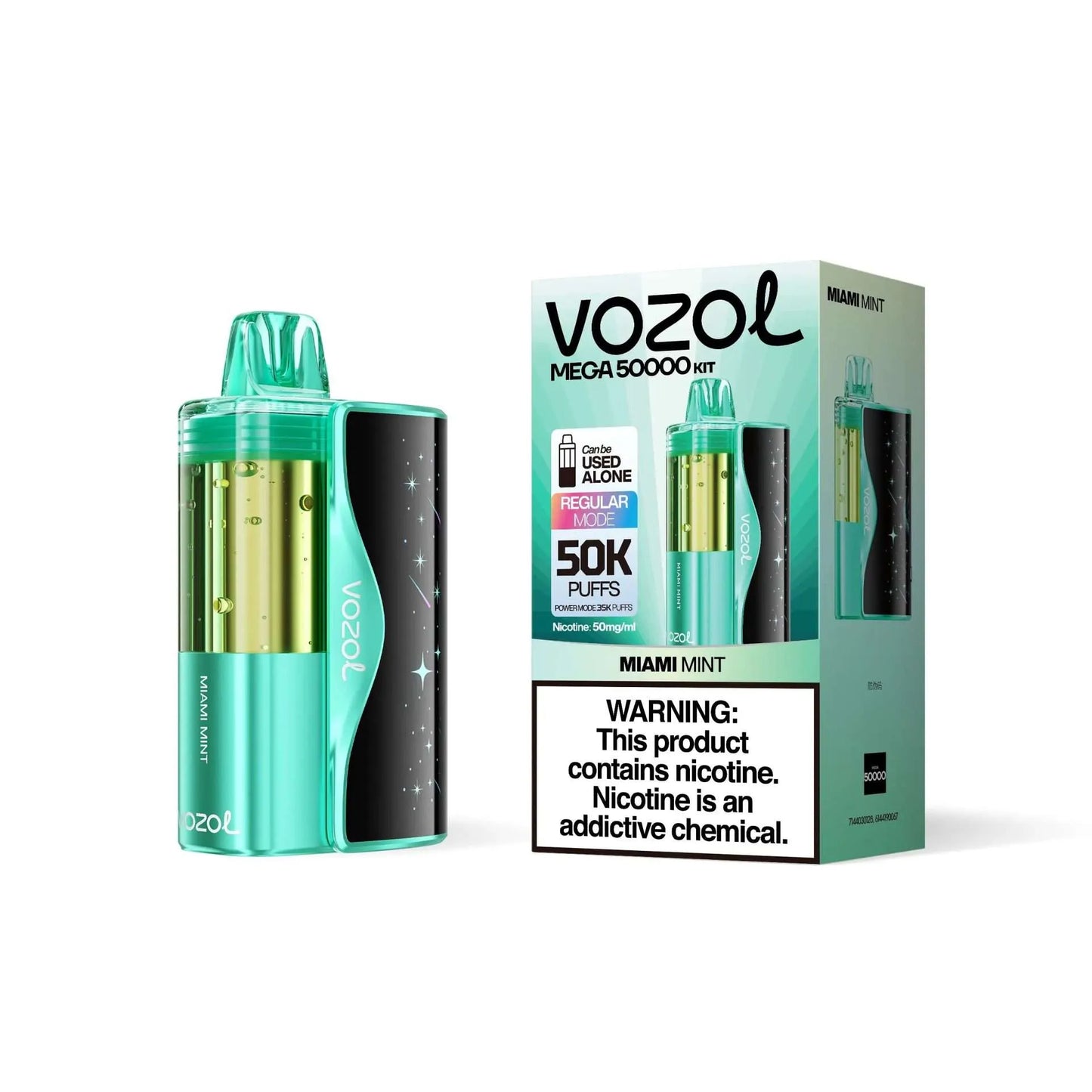 Vozol Mega 50K Miami Mint Disposable Vape - Black Coral