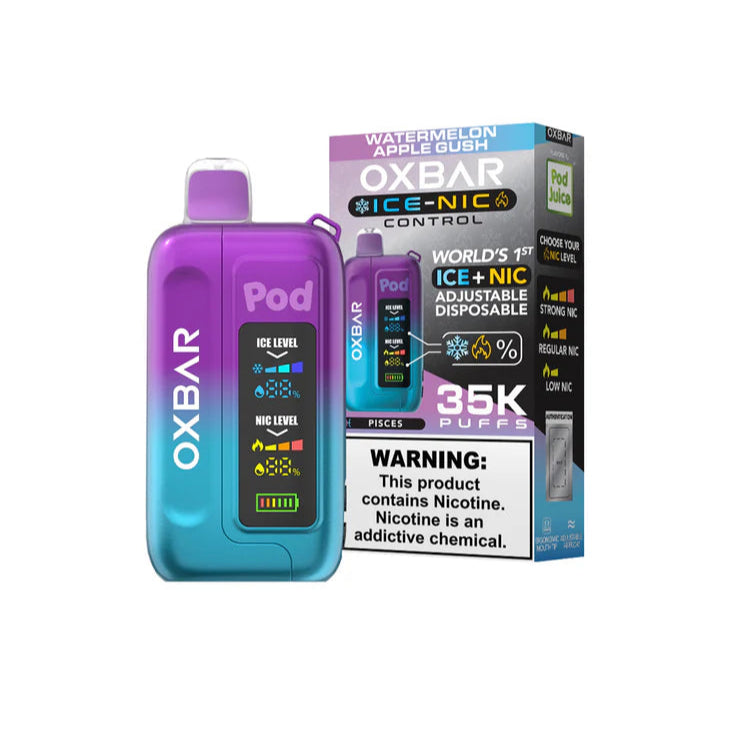 Watermelon Apple Gush Oxbar Ice-Nic Control 35K - Black Coral