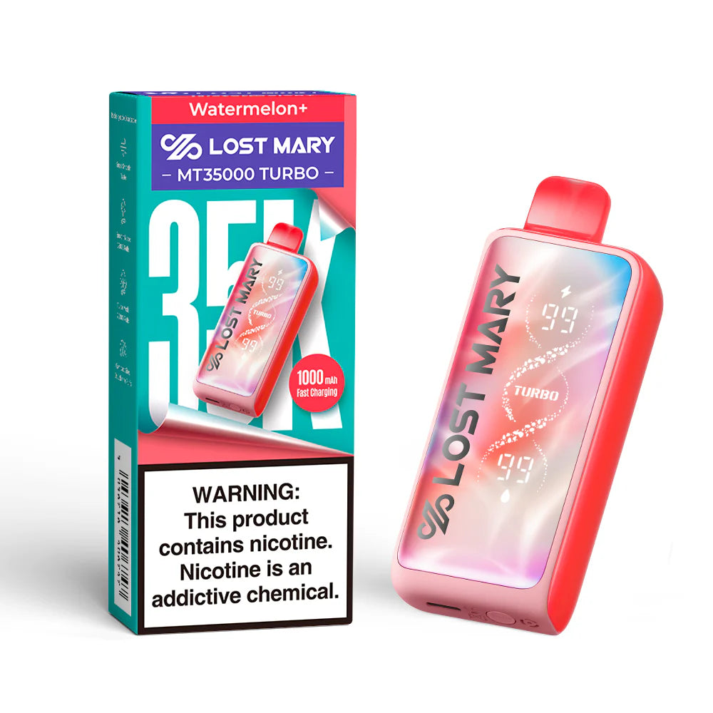 Lost Mary MT35000 Turbo Watermelon+ Disposable Vape - Black Coral