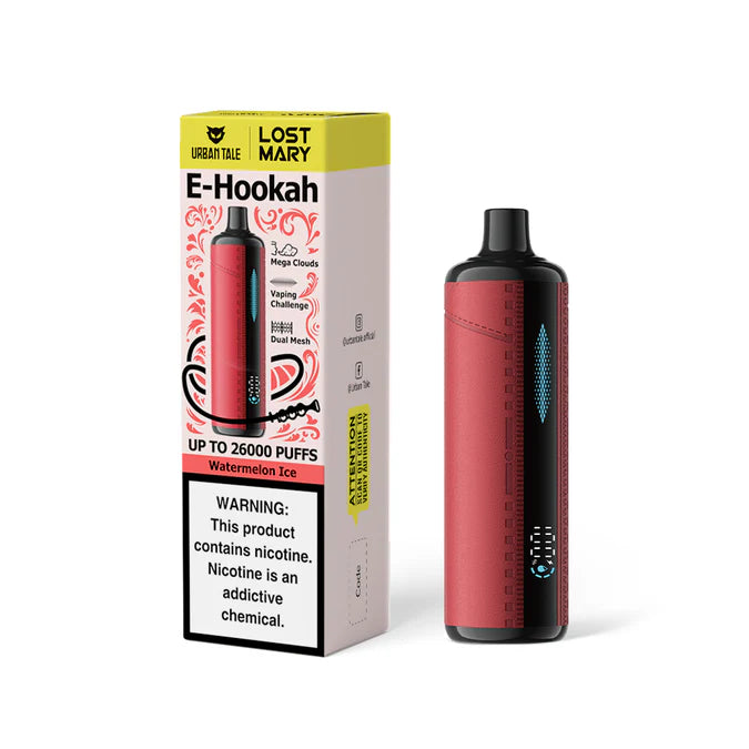 Watermelon Ice Urban Tale x Lost Mary E-Hookah 26000 - Black Coral
