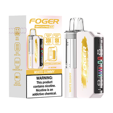White Gummy Foger Switch Pro 30K Kit - Black Coral