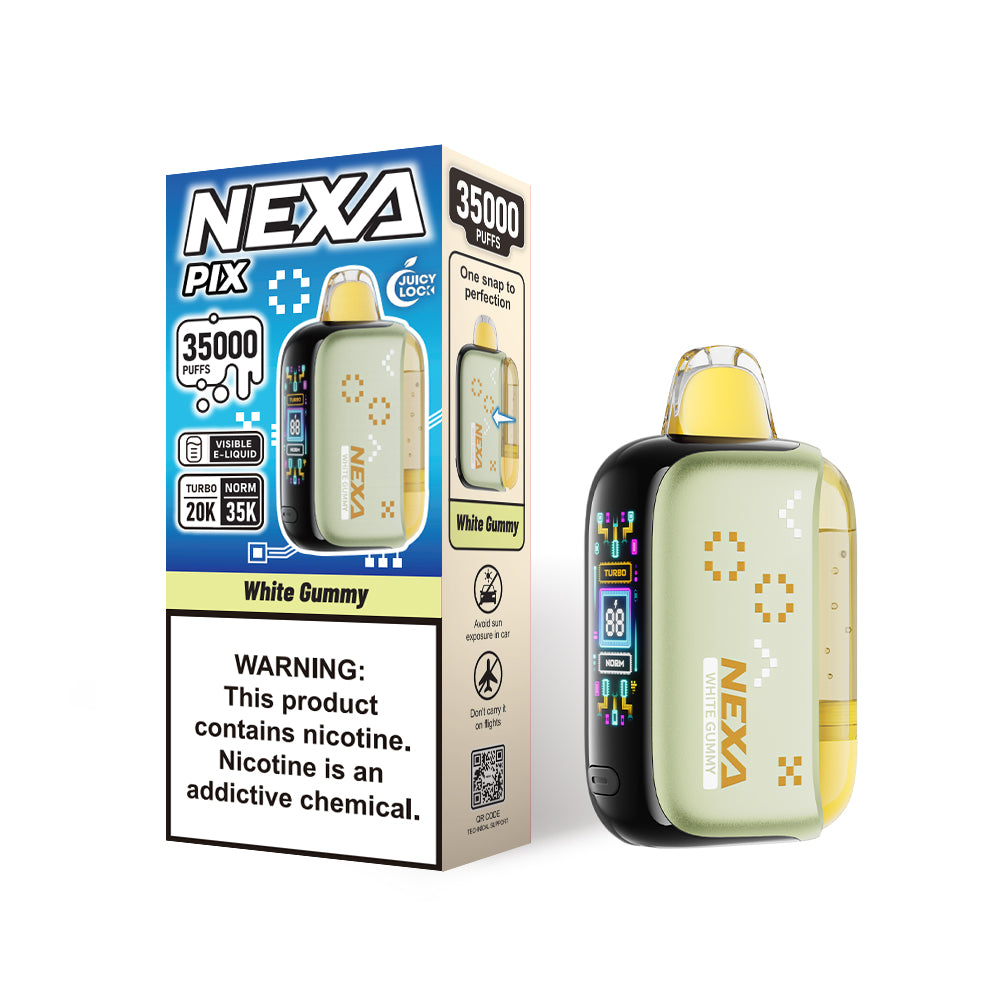 White Gummy Nexa PIX 35000 - Black Coral