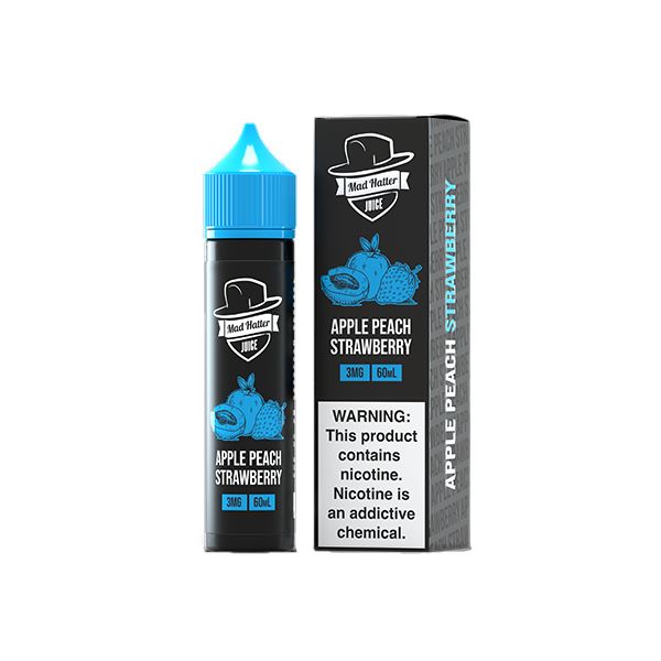 Apple Peach Strawberry by Mad Hatter 60mL - Black Coral