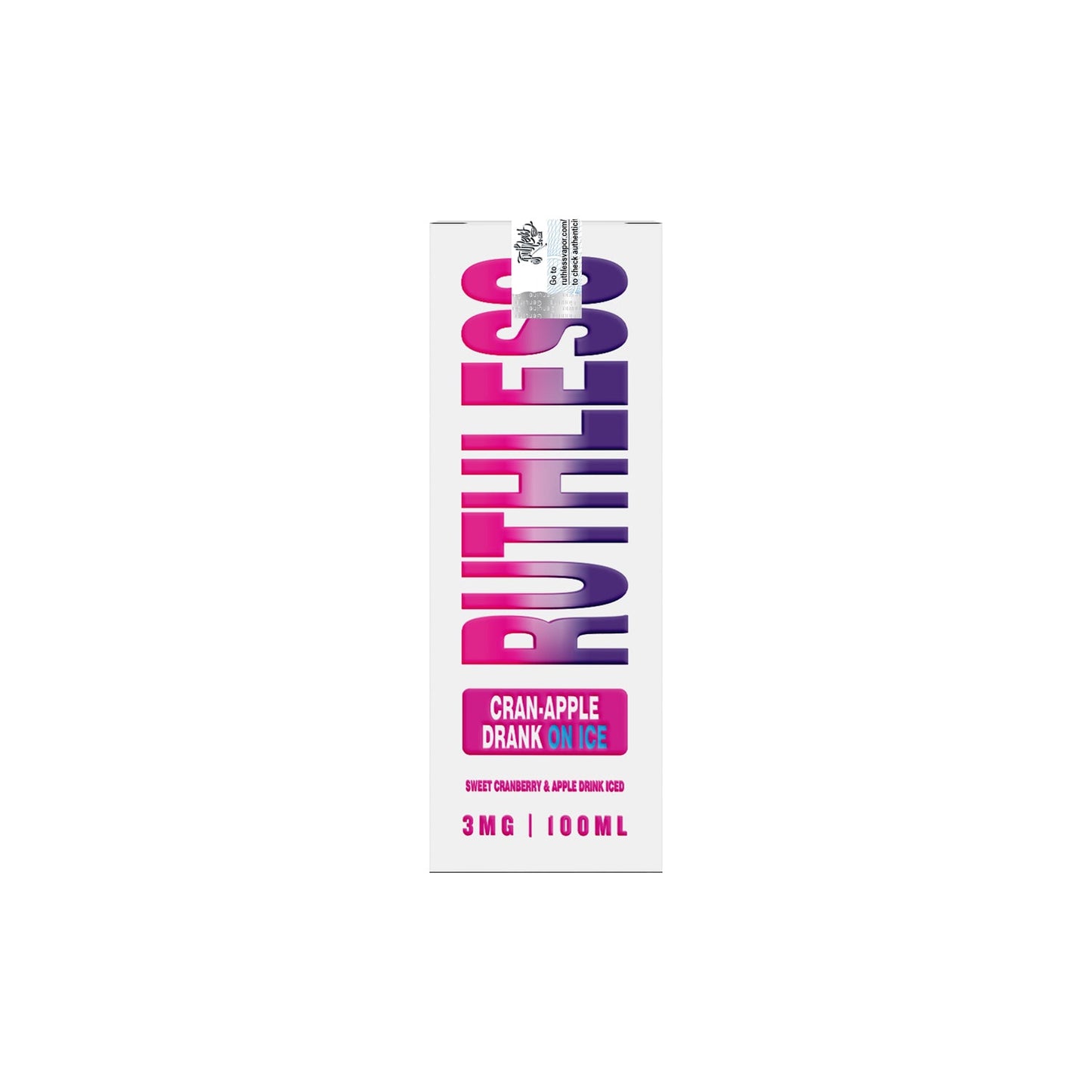 CRAN-APPLE DRANK ON ICE Ruthless Vapor Vape Juice - 100ml - Black Coral